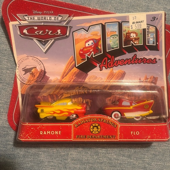 Disney Other - RARE! Disney Pixar CARS Mini Adventures Ramone & Flo Toy Cars NWT